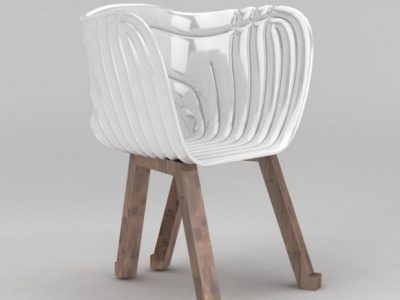 3d休闲塑料座椅模型