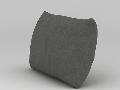 3d灰色布艺沙发靠枕免费模型