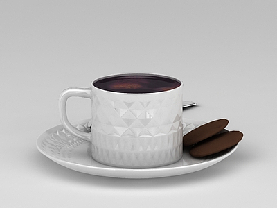 3d咖啡茶点模型