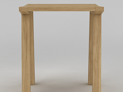3d北欧简约实木凳子免费模型
