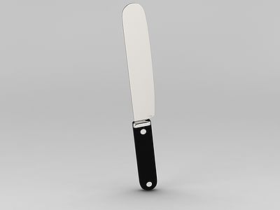 3d圆头不锈钢刀子免费模型