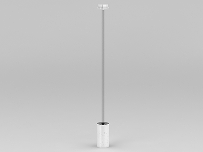 现代特色圆柱形吊灯模型3d模型