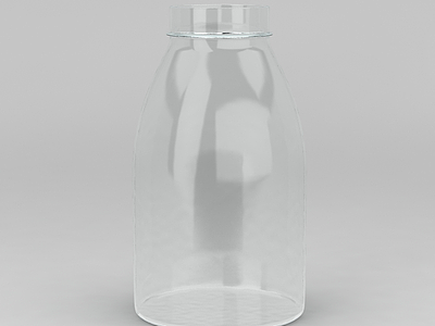 3d透明玻璃瓶模型