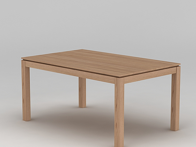 3d中式简约实木方桌免费模型