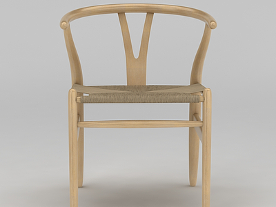 3d北欧时尚实木餐椅模型