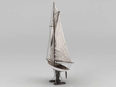 帆船摆件模型3d模型