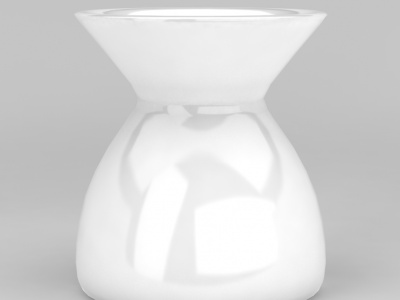白色时尚玻璃钢花瓶模型3d模型