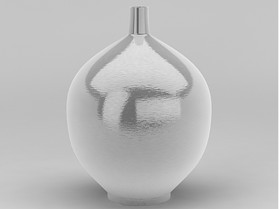 陶瓷小口大肚瓶模型3d模型