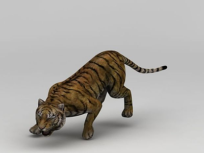 凶猛的老虎3d模型