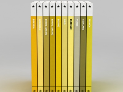 黄色系列书册模型
