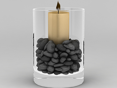 创意玻璃蜡烛杯模型3d模型