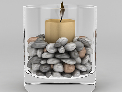 3d创意玻璃蜡烛杯免费模型