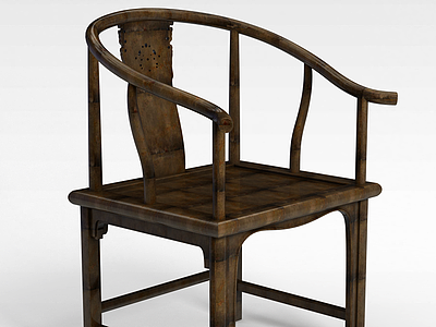 中式家具实木雕花太椅模型3d模型