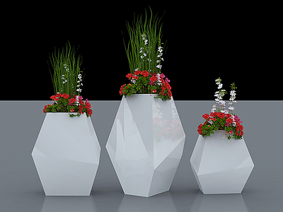 3d异形陶瓷花瓶模型