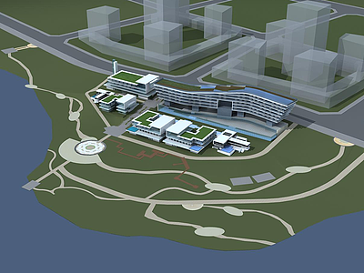 3d综合商业大楼模型