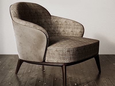 北欧布艺沙发椅3d模型