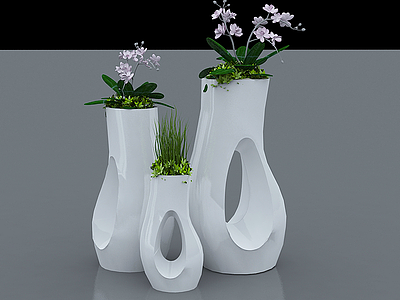 精美陶瓷花瓶模型3d模型