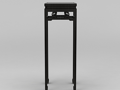 中式家具黑色实木方几模型3d模型
