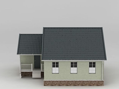 美式木屋模型3d模型