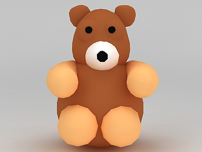 3d儿童<font class='myIsRed'>玩具</font>玩偶小熊免费模型