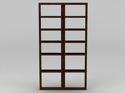 中式家具简约实木书架模型3d模型