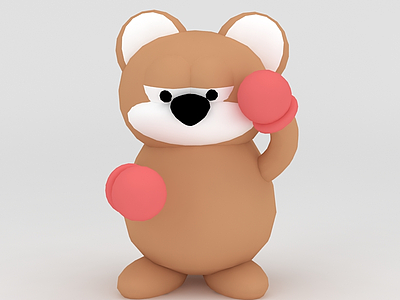 3d玩偶儿童玩具可爱小熊免费模型