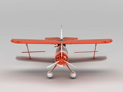 双翼螺旋桨飞机模型