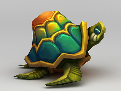3d创世西游动漫游戏角色乌龟模型