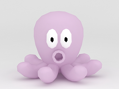 3D玩偶儿童玩具章鱼模型