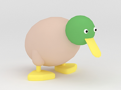 3d玩偶儿童玩具小鸭免费模型