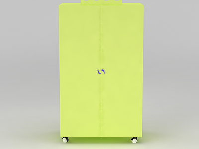3d创意绿色儿童衣柜衣橱免费模型