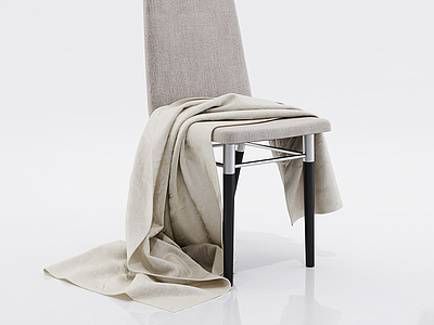现代米色椅子3d模型