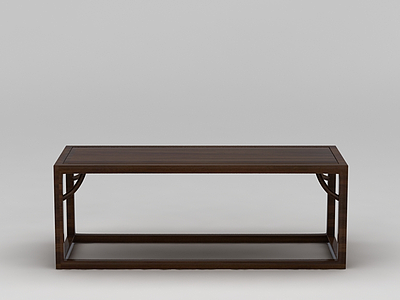 3d中式家具实木雕花桌模型