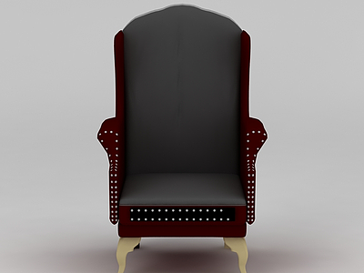 欧式单体沙发模型3d模型