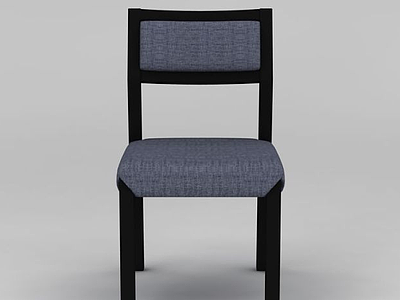 3d现代黑色餐椅模型