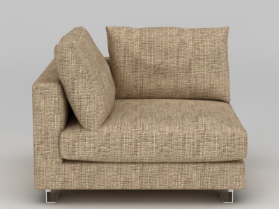 3d现代布艺单人沙发模型