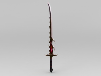 创世西游游戏道具装备剑模型3d模型
