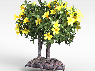 3d植物景观花树模型