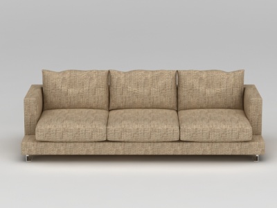 现代布艺三人位沙发模型3d模型
