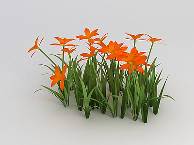 水仙植物绿植模型3d模型
