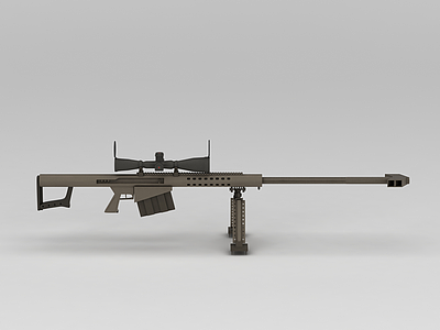 巴雷特狙击枪模型3d模型