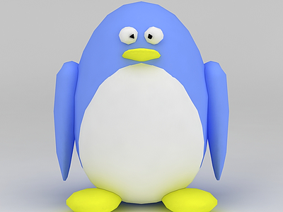 3d儿童玩具玩偶企鹅免费模型