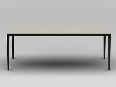 现代黑白拼色餐桌模型3d模型