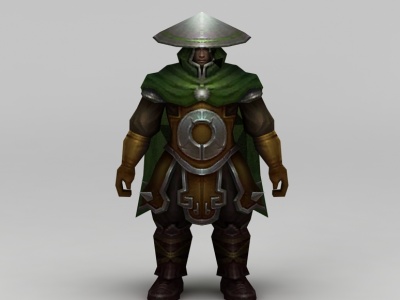 3d凤舞三国游戏人物动漫角色剑客模型
