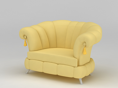 3d欧式单体沙发免费模型