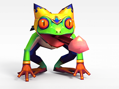 手游角色怪物青蛙模型