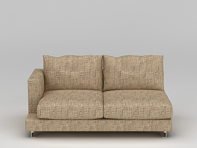 3d现代布艺转角沙发模型