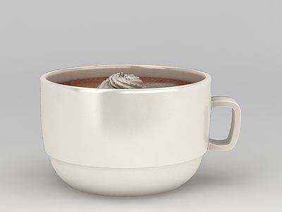 3d现代白色陶瓷<font class='myIsRed'>咖啡杯</font>免费模型
