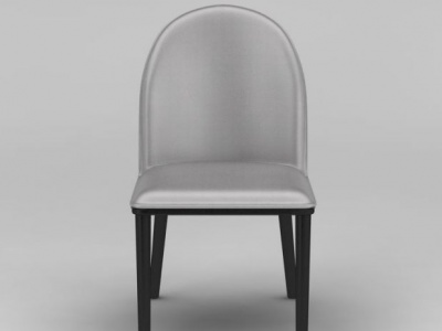 现代银色餐椅模型3d模型
