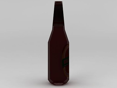 青岛啤酒瓶模型3d模型